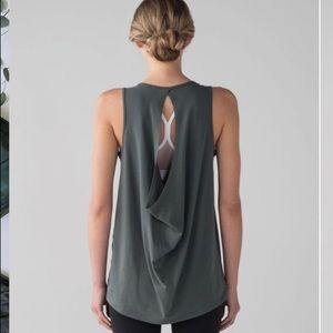 LULULEMON LOW KEY TANK FOREST GREEN SIZE 2